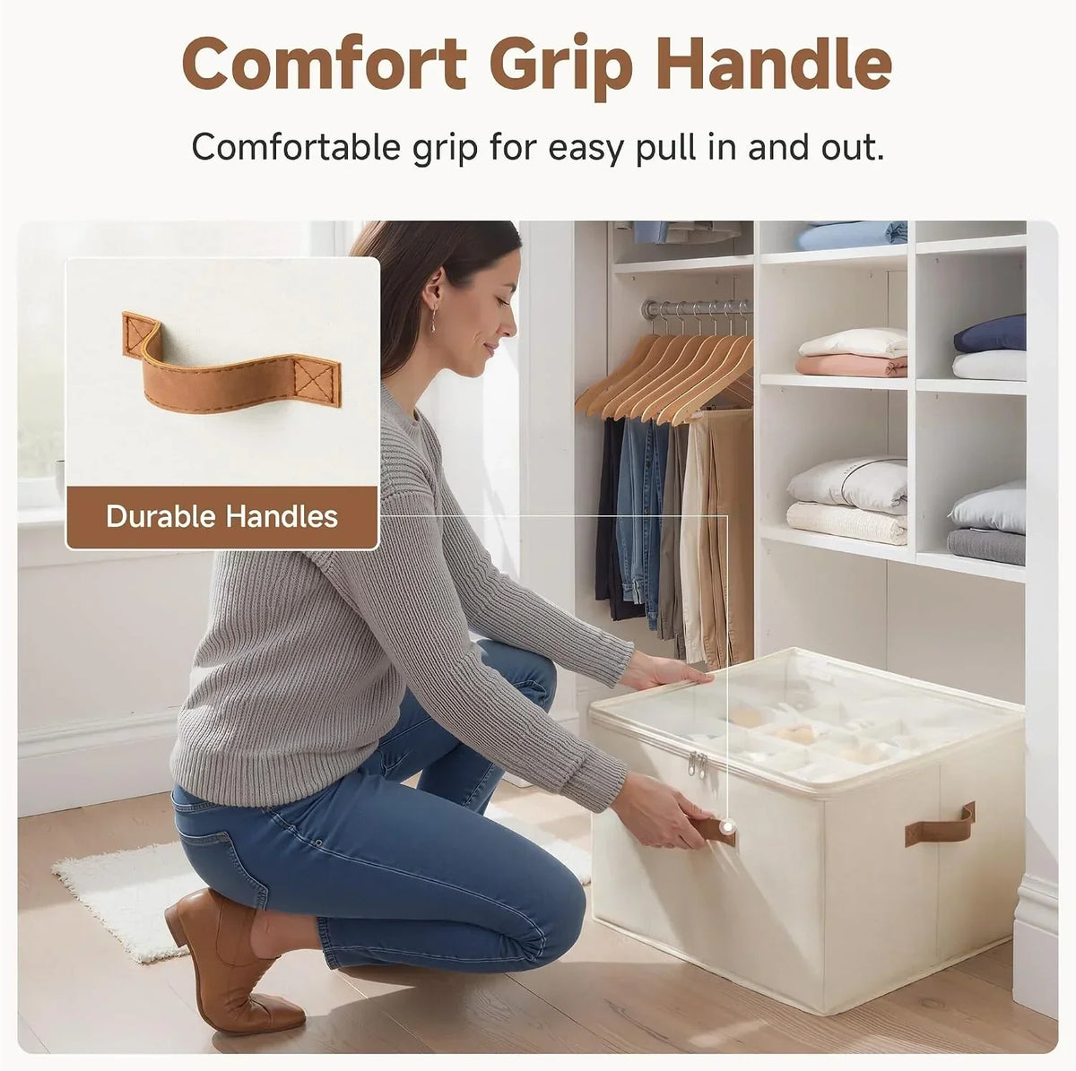 Foldable Shoe Organizer for Closet with Clear Cover