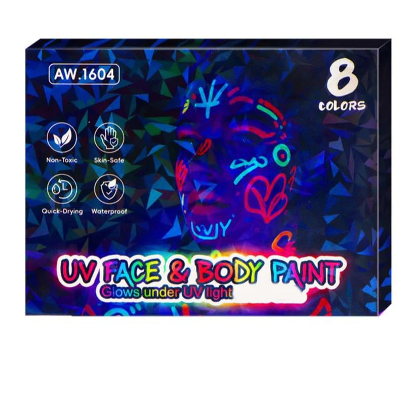 2026 HOT SALE50K+ SOLD!UV Glow Face and Body Paint Markers Set