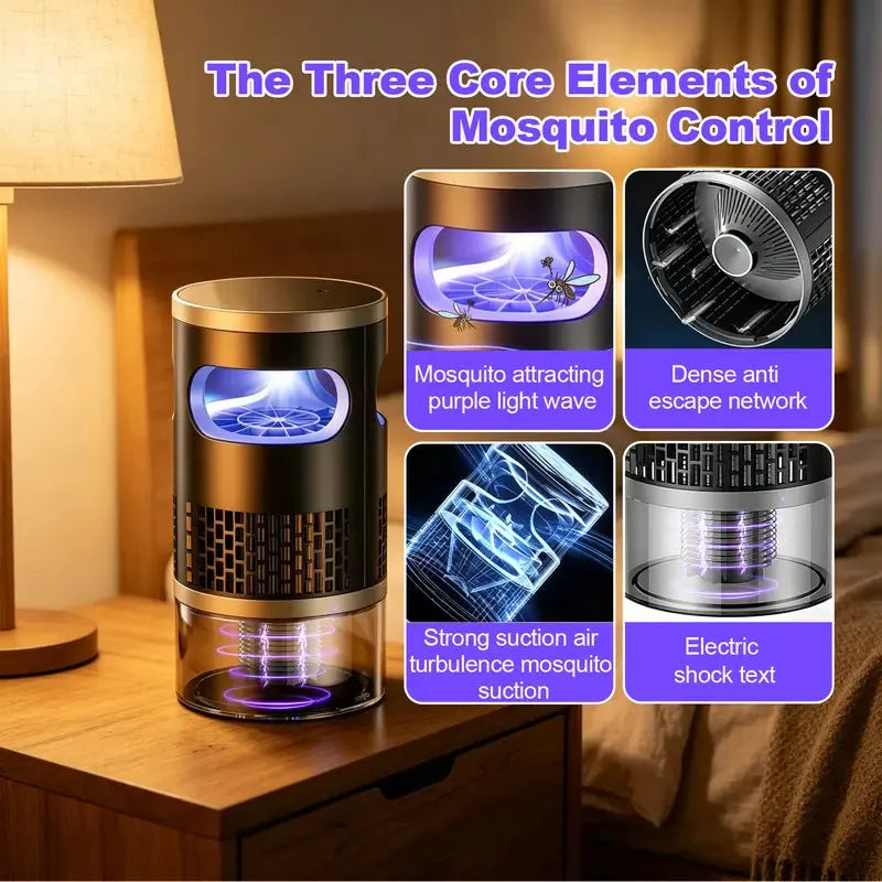 50K+ Sold Indoor Light & Suction Bug Trap Non-Zapper Catcher for Mosquitoes and Flying Insects