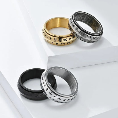 Viking Rune Rotating Ring