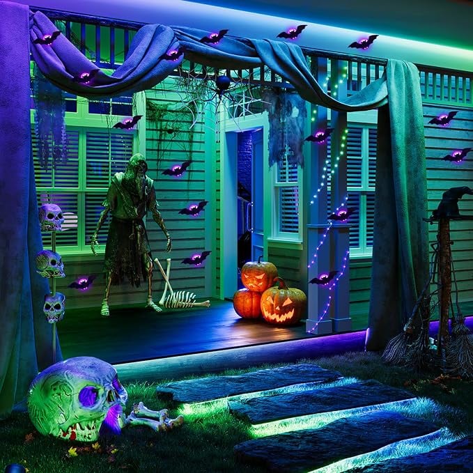 Halloween 3D Lighted LED Flashing Bats