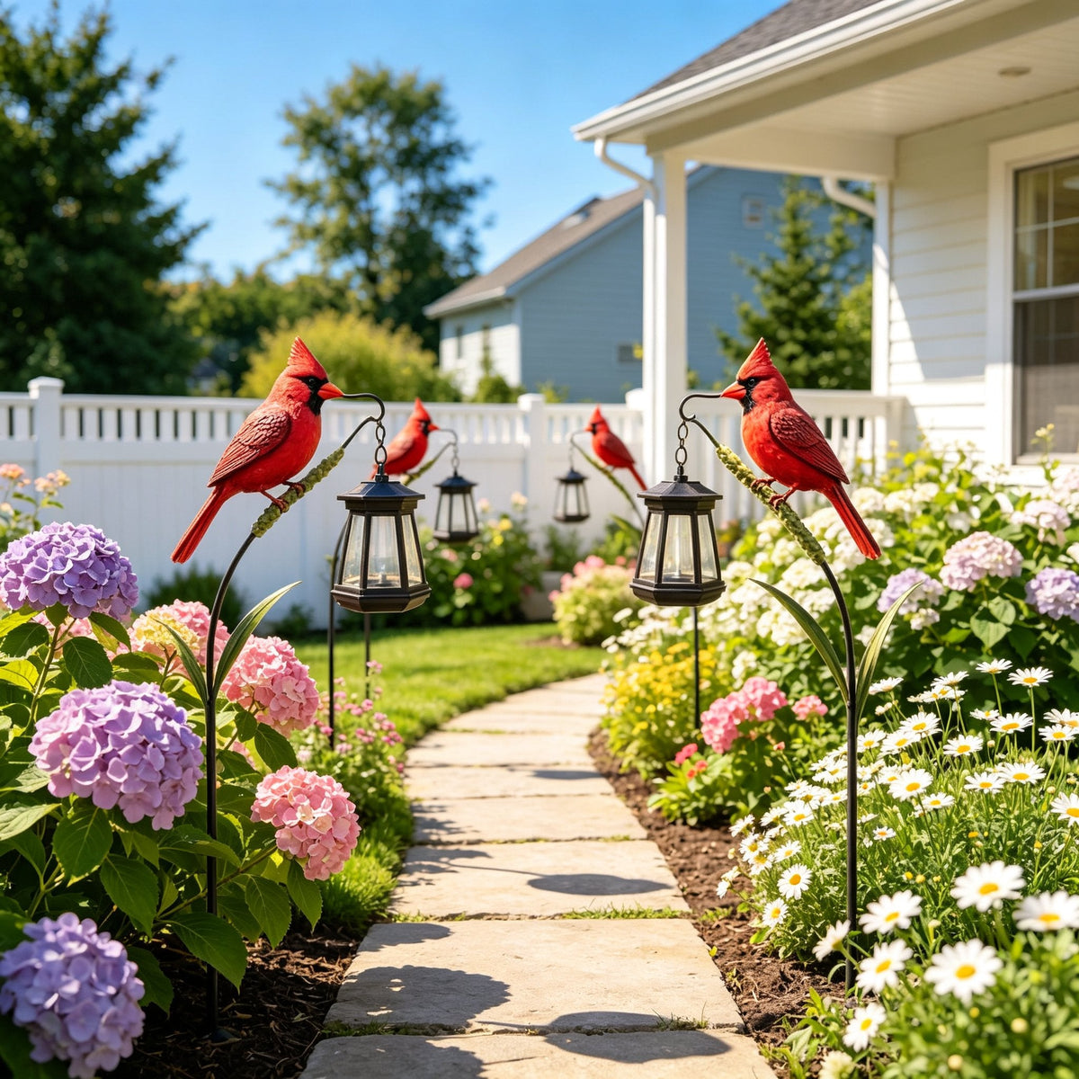 Cardinal Solar Light—A Beautiful Garden Light That Feels Full of Life