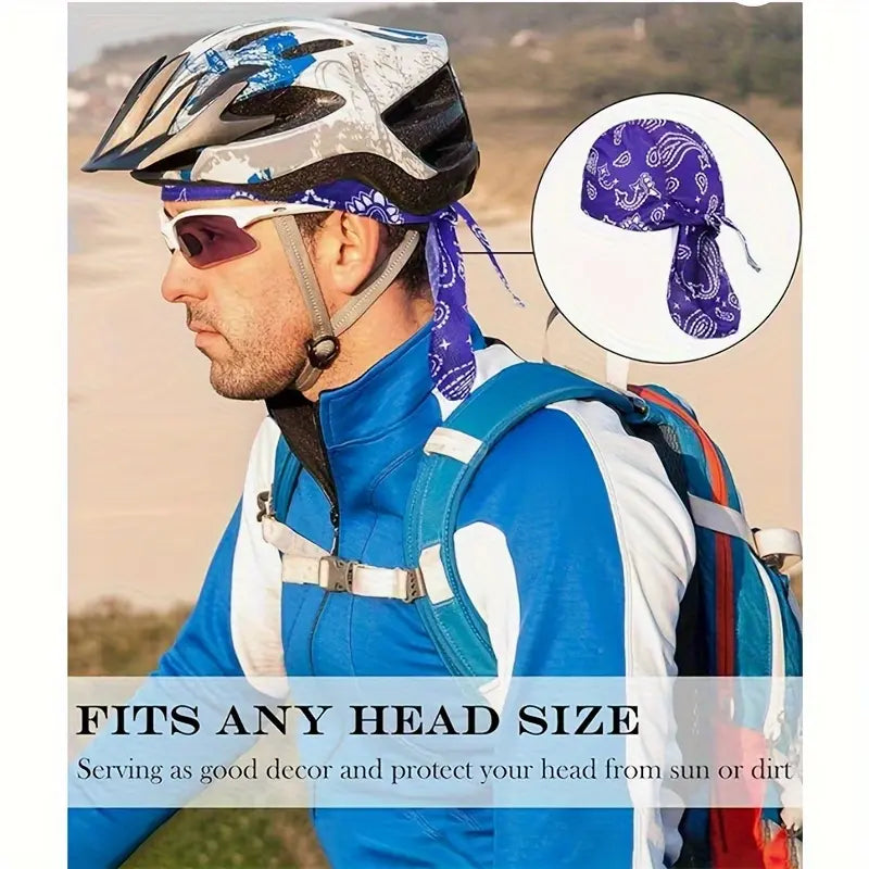Printed Cooling Head Scarf Cap – Pirate Style