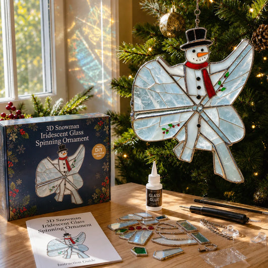 Last Day 49% OFF – Beginner-Friendly 3D Christmas Iridescent Suncatcher DIY Kit | Complete Kit with Glass-Style Panels, Metal Frames, Hanging Chain, Tools & Step-by-Step Guide Included