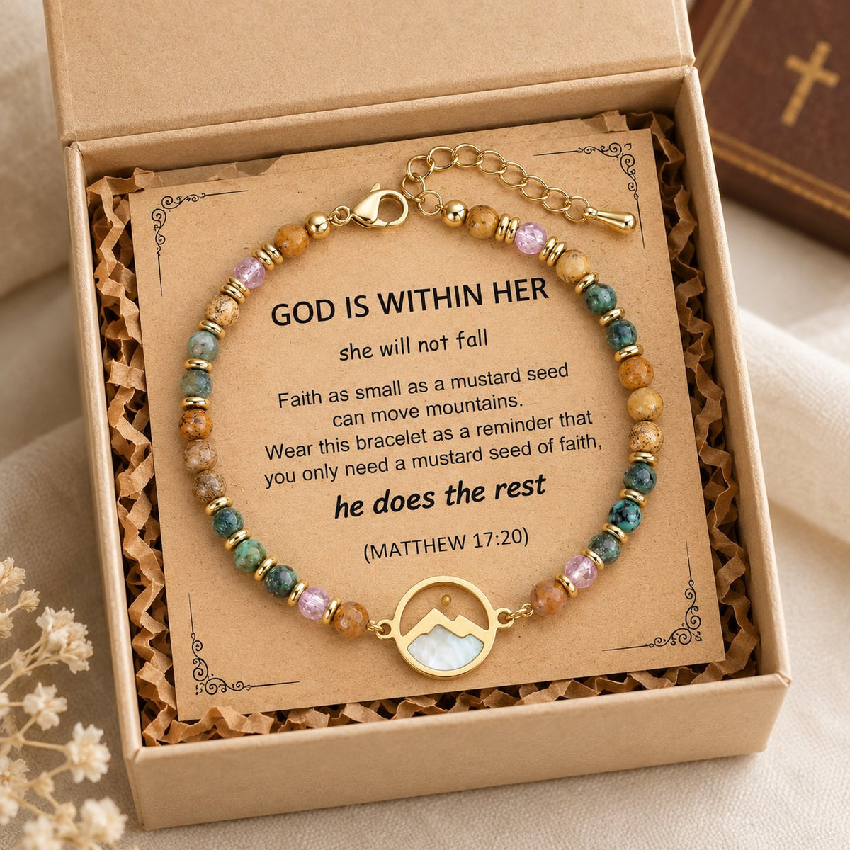 Mustard Seed Faith Bracelet – Matthew 17:20 Inspirational Christian Bracelet