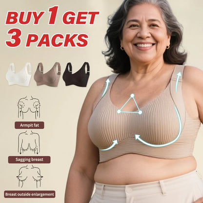 Buy 1 Get 3 Packs Super firming bra | Wire-free bra No more sagging breasts (3-Pack Value Set)