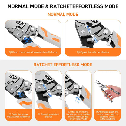 Self-Locking Ratchet Pliers — Lock, Hold & Work Without Constant Squeezing