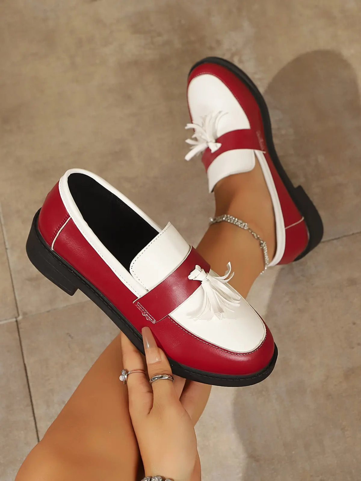 Women's Loafers – Low Heel, Slip-On, Tassel