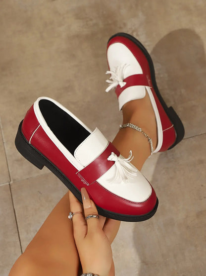 Women's Loafers – Low Heel, Slip-On, Tassel