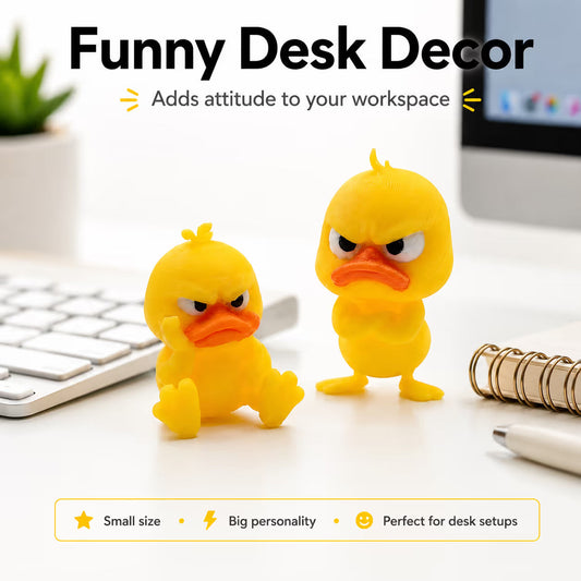 Angry Duck Desk Figurine — Add a Tiny Attitude to Your Space!