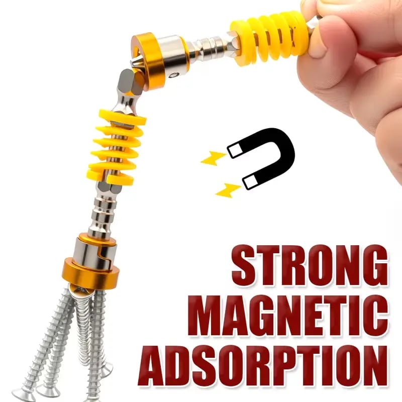 5-Pack Spring-Loaded Magnetic Screwdriver Bits | Quick-Release Positioning Drill Bits