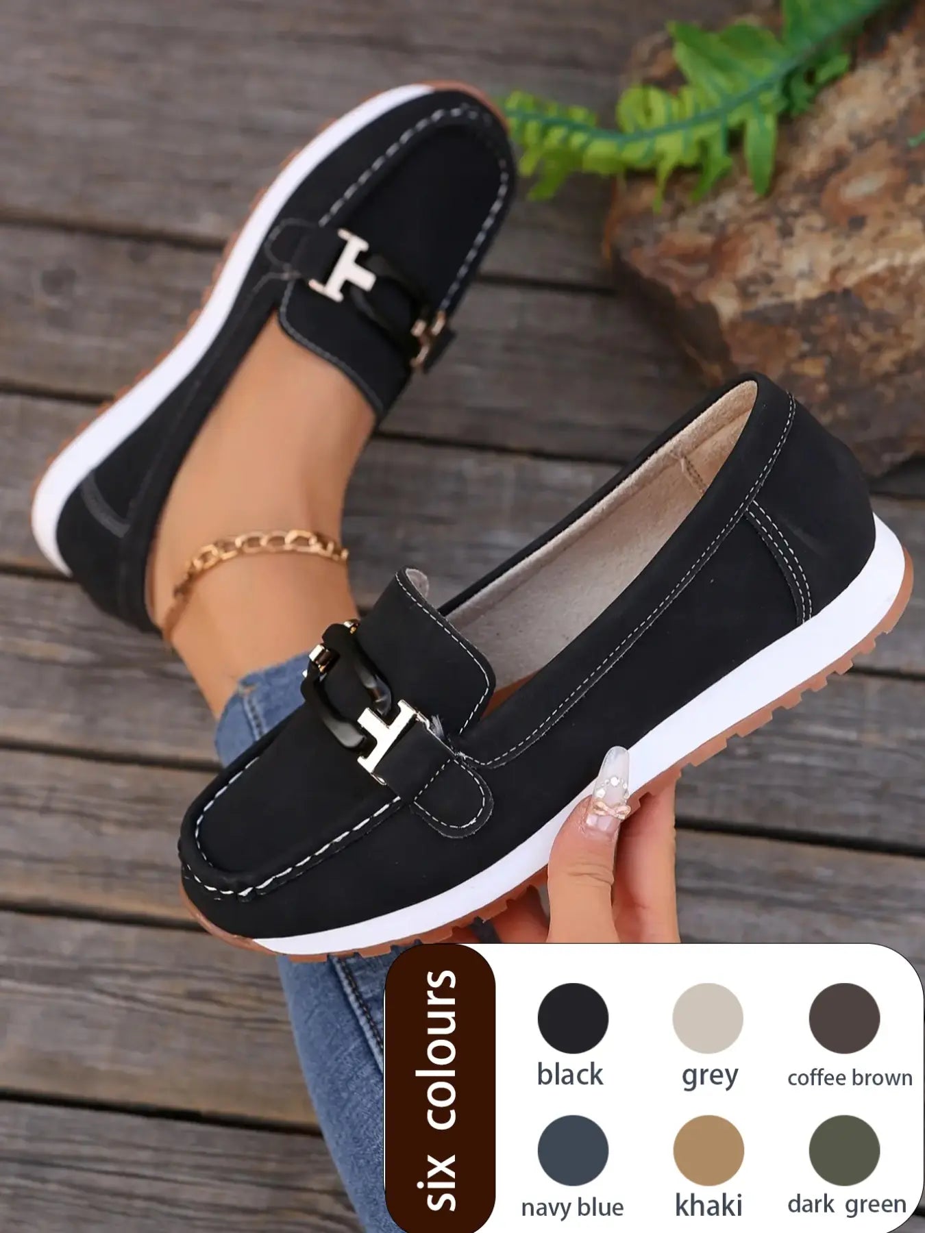Women's Loafers – Round Toe, Slip-On, Lightweight