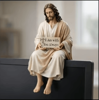Handcrafted Jesus Figurine – Peaceful Faith-Inspired Desk Decor