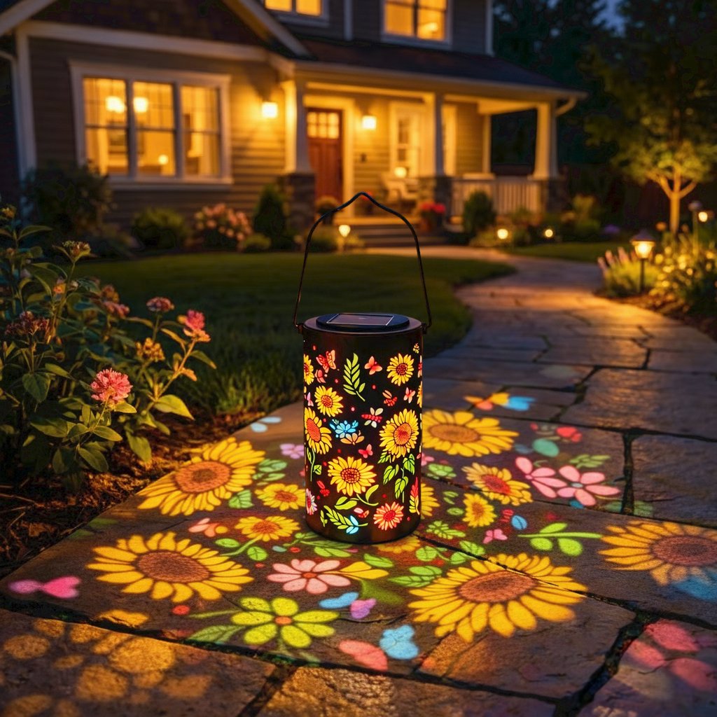 HOT SALE 49% OFF-Colorful Sunflower Glow Solar Garden Lantern
