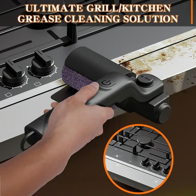 Electric BBQ Grill Brush : Motorized Power Scrubber for Effortless Cleaning