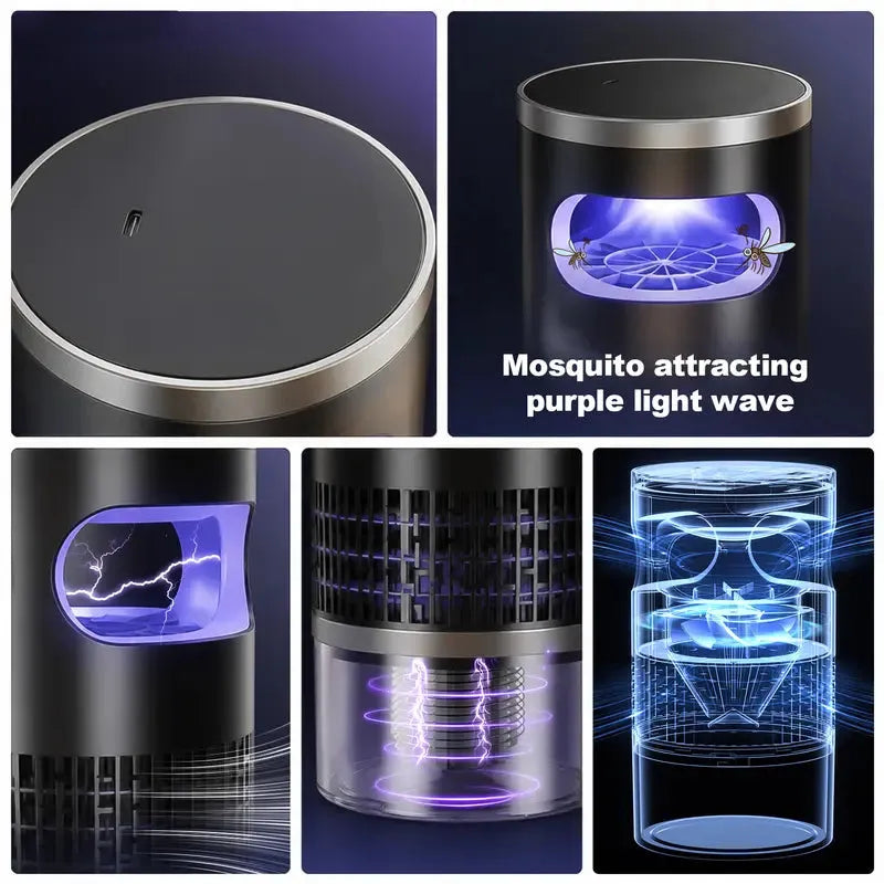50K+ Sold Indoor Light & Suction Bug Trap Non-Zapper Catcher for Mosquitoes and Flying Insects