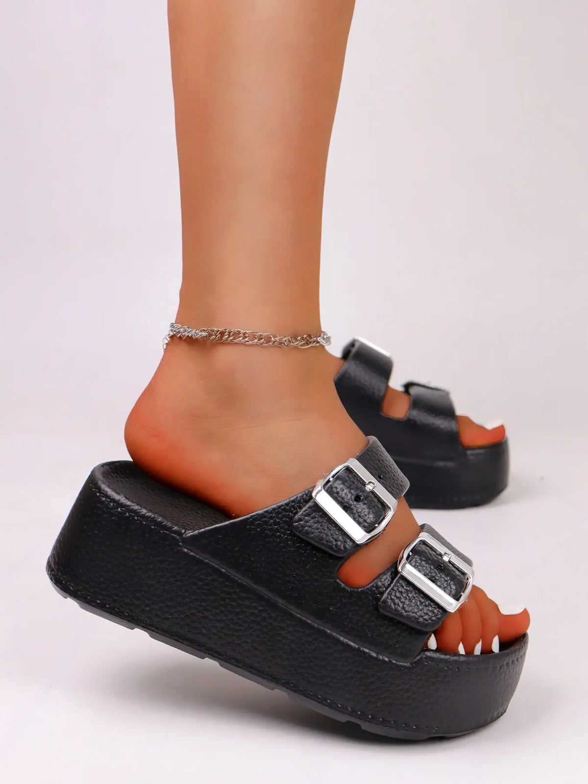 Women's Sandals – Chunky Sole, Non-Slip