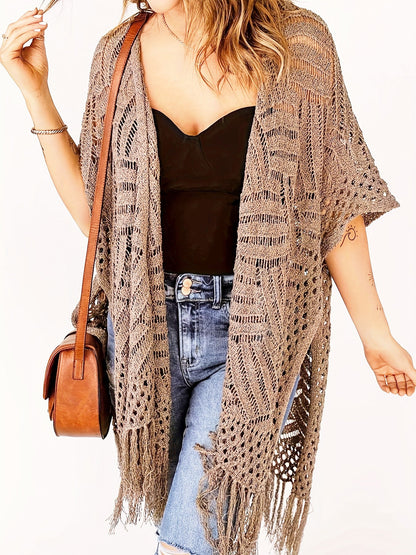 2026 Women's Lightweight Knit Cardigan Perfect for outdoor beach vacations and sun protection