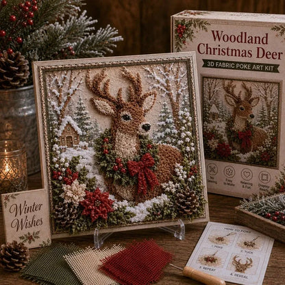 Premium 3D Christmas Fabric Poke Art Kit