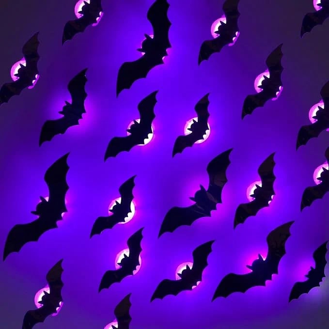 Halloween 3D Lighted LED Flashing Bats