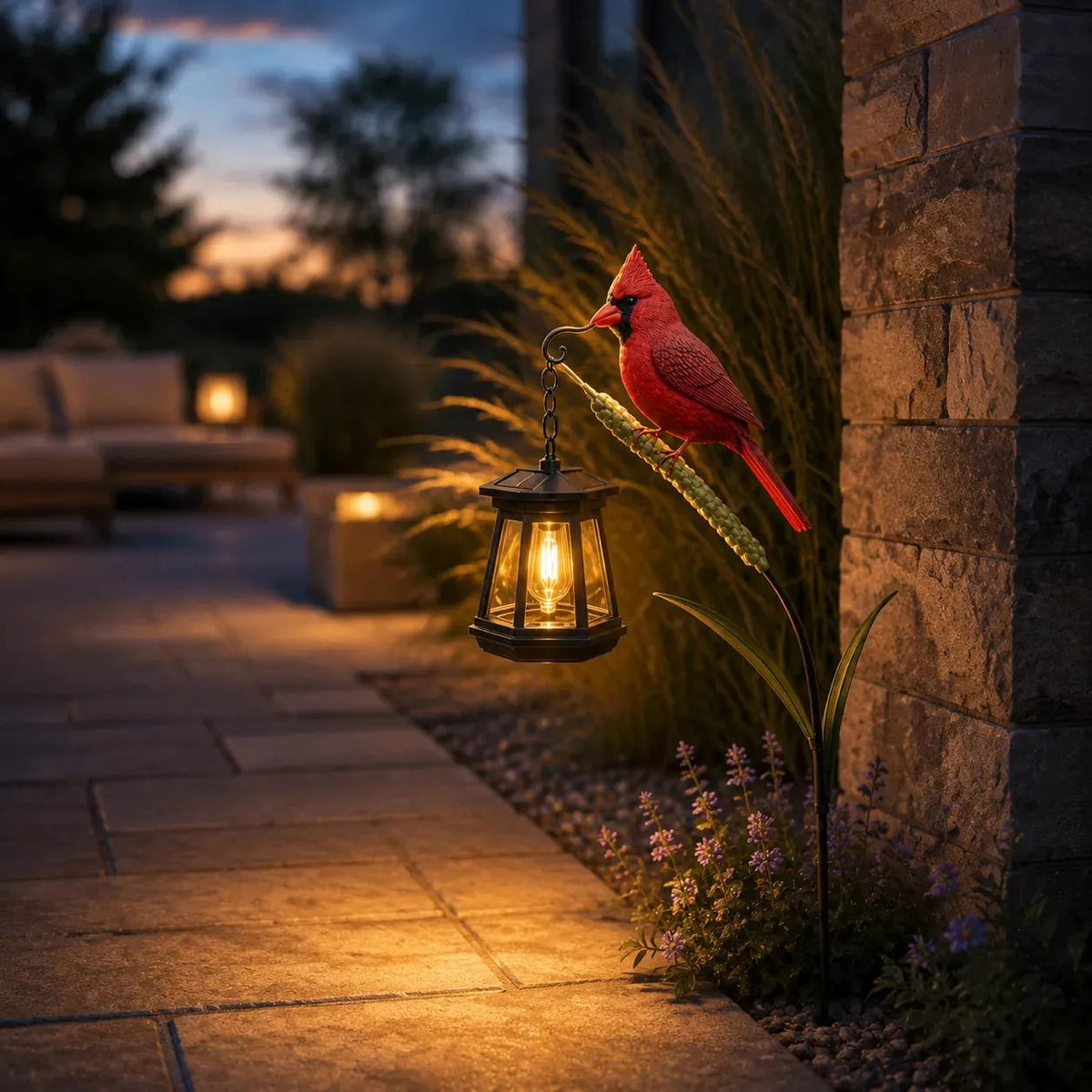 Cardinal Solar Light—A Beautiful Garden Light That Feels Full of Life