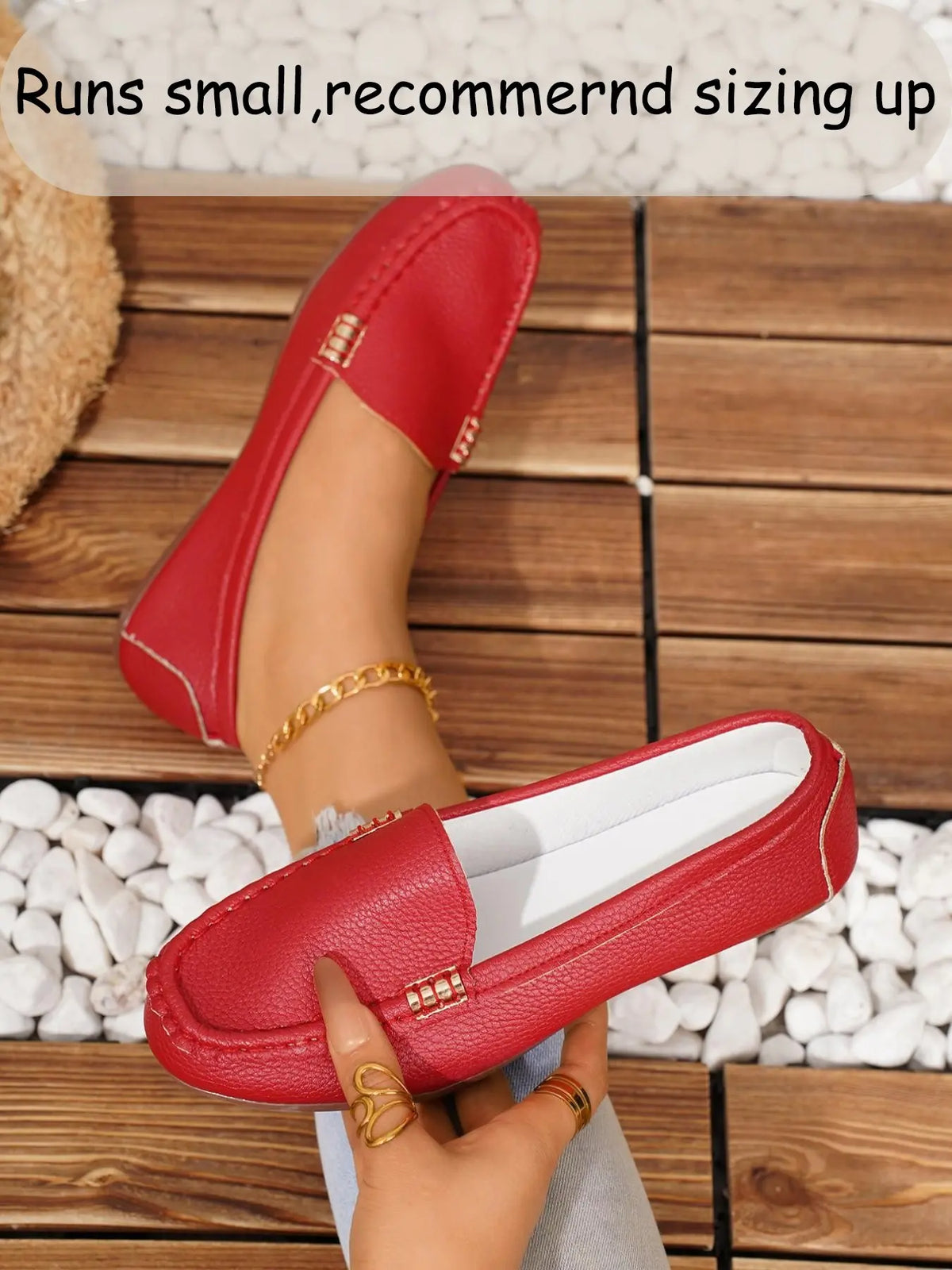 Women's Flats – Round Toe, Low Heel, Slip-On