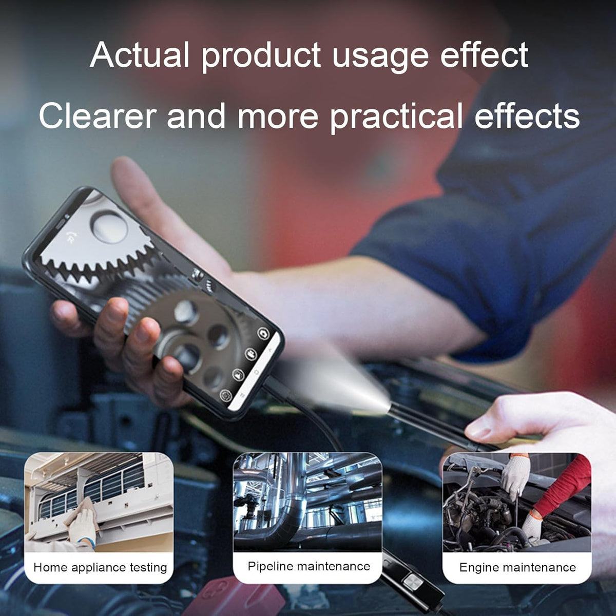 Plug-and-play endoscope camera – Compatible with Android、Windows、Mac(not applicable to Apple systems)
