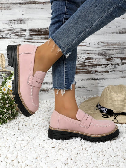 Women's Loafers – Western, Chunky Sole, Slip-On