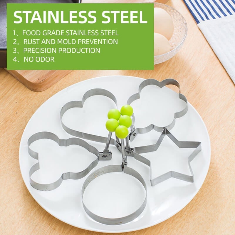 Premium Stainless Steel Egg Rings Molds – Easy Shaping for Perfect Breakfasts