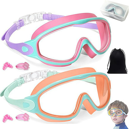 Season Hot Seller! Summer Must-Have 2-Pack Kids Swim Goggles