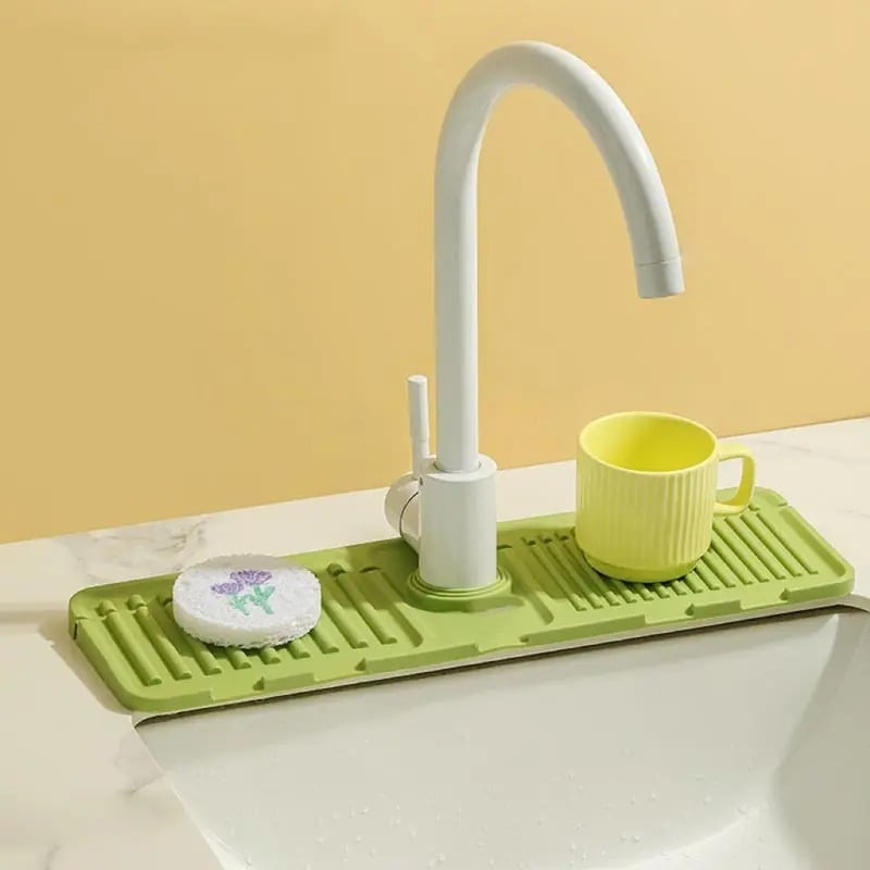Faucet Splash Guard & Quick-Dry Draining Mat