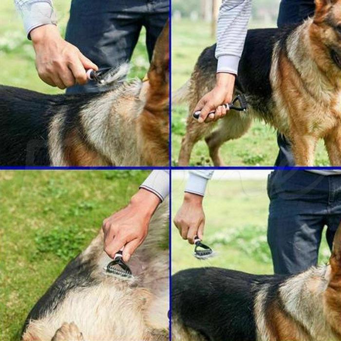 Double-Sided Pet Grooming Brush – Dog & Cat Hair Remover & Styling Comb