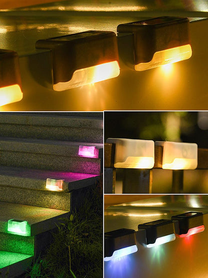 Solar Step Lights – Waterproof Garden Glow in Warm, White & Color Modes