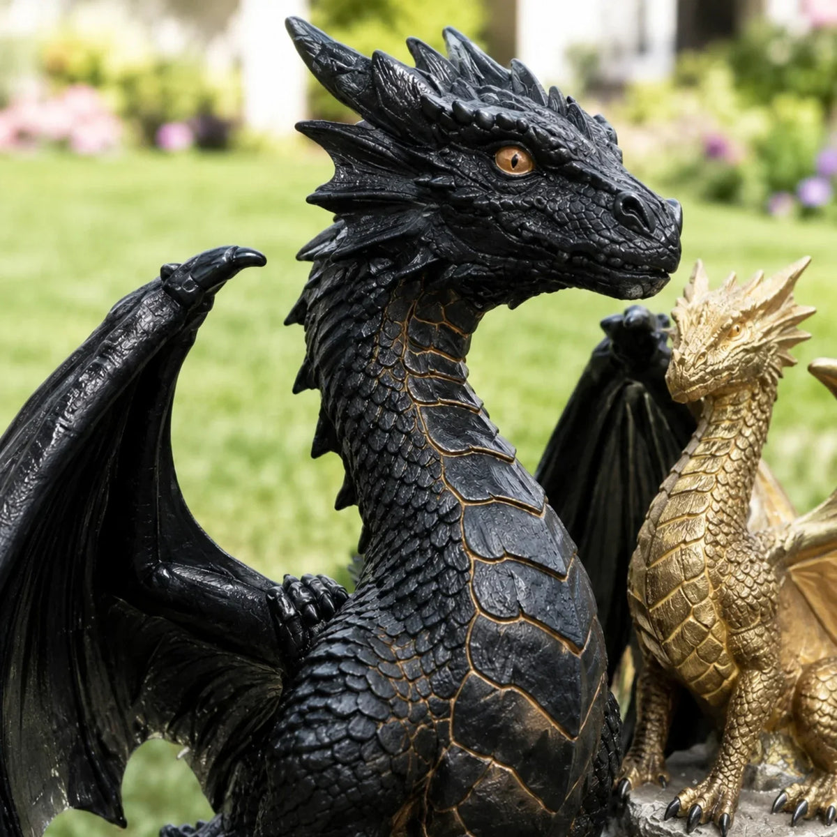 Dragon Lover's Gift Solar LED Dragon Statue – Waterproof Garden & Patio Ornament