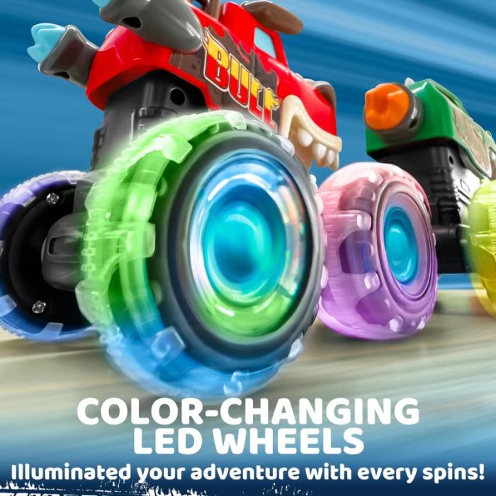 Hot Selling Light-Up Monster Truck – Press & Go Stunt Car for Kids