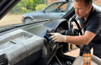 2026 New Upgrade! Plastic Restorer for Cars – Interior Trim Cleaner, Stain Remover & Deep Black Shine Restoring Spray