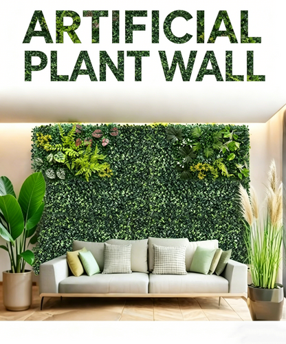 DIY 25"x25" Milan Grass Artificial Plant Wall Panel – Lush Green Decor