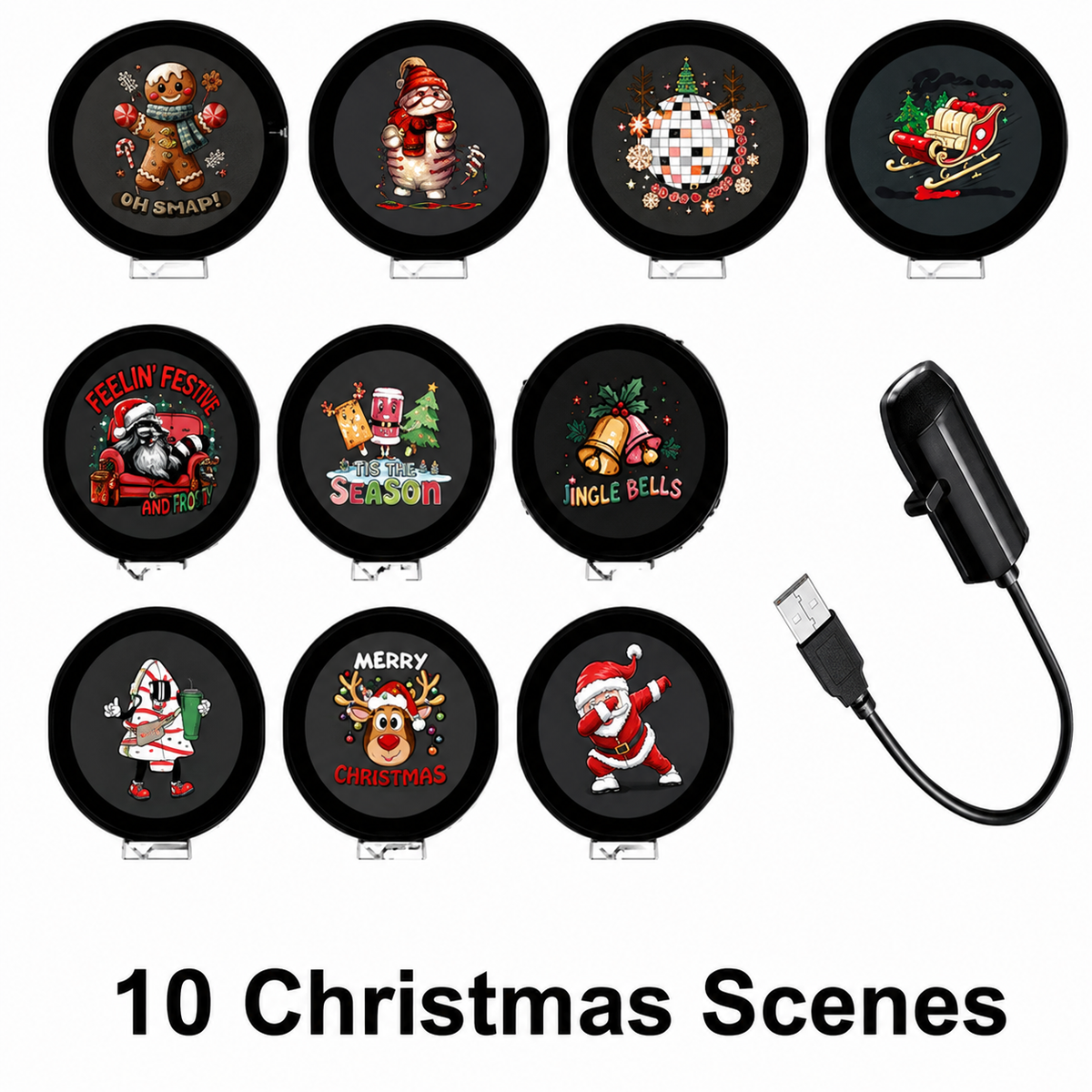 Plug‑and‑Play HD Holiday Projector, Multi‑Scene Projection Light for Christmas, Halloween & Faith‑Themed Decor