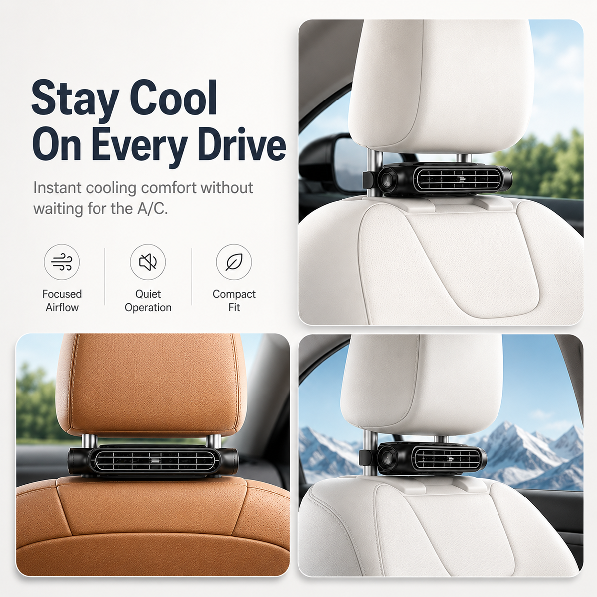 Rechargeable Car Seat Cooling Fans