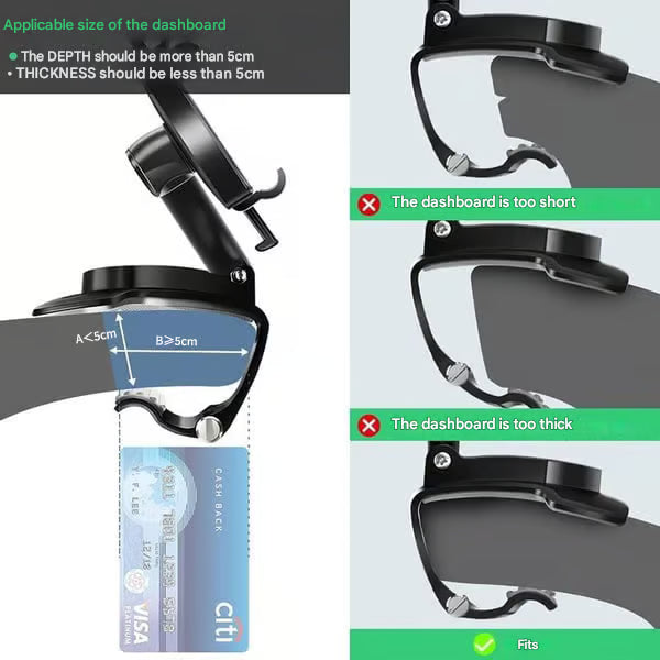 New Arrival 360° Rotating Car Phone Mount – Secure & Adjustable for Easy Viewing