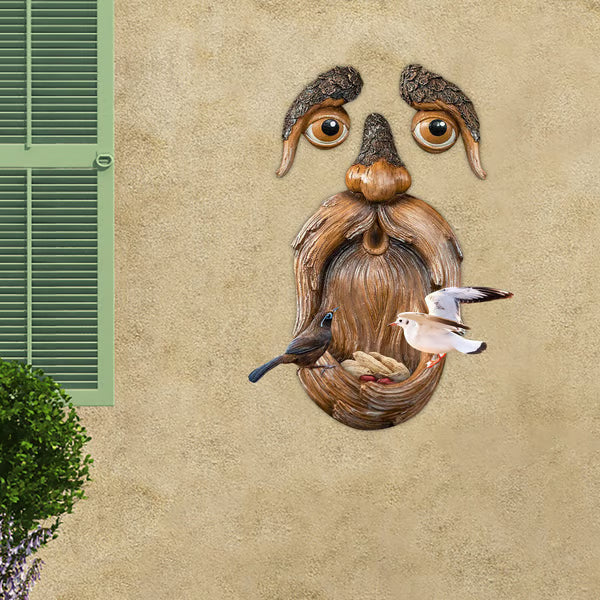 53%OFF Whimsical Tree Face Bird Feeder – Resin Garden Art Decor