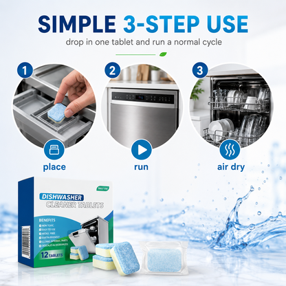 Dishwasher Cleaner Tablets 12-Pack