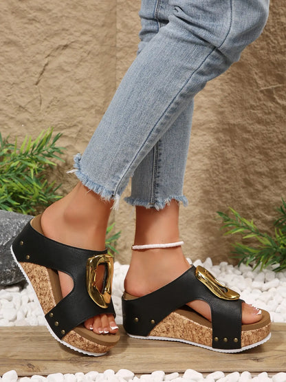 Women's Wedge Sandals – Platform, Slip-On, Non-Slip