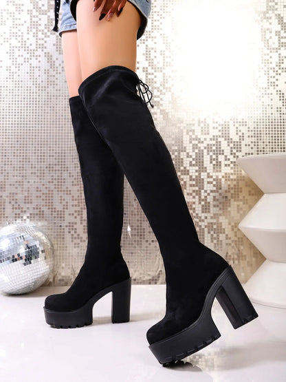 Women's Punk Boots – Chunky Sole, Non-Slip