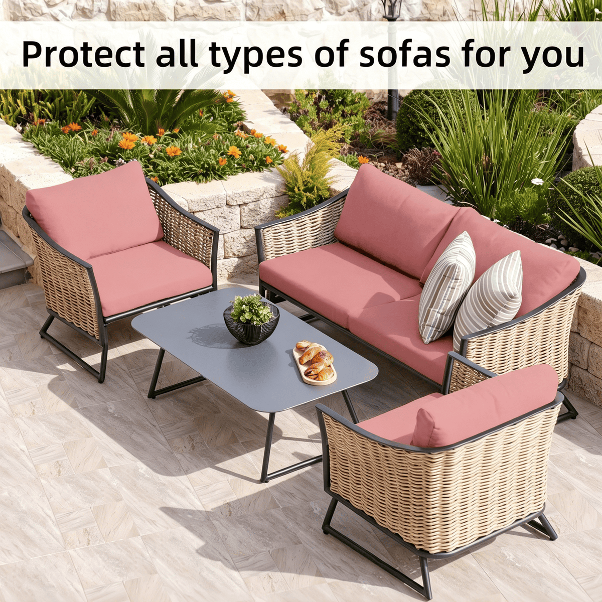 Stretch Sofa Cushion Covers — Only $9.99 Per Cover