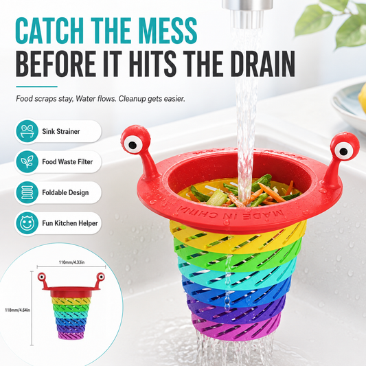 Rainbow Monster Foldable Kitchen Sink Strainer-Catch Them With a Smile