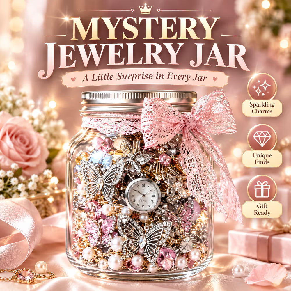 Last Day 49% OFF Mystery Jewelry Jar – Curated Sparkle Collection for a Beautiful Surprise