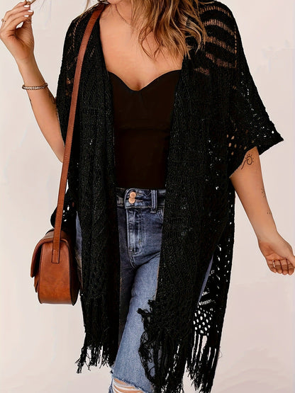 2026 Women's Lightweight Knit Cardigan Perfect for outdoor beach vacations and sun protection