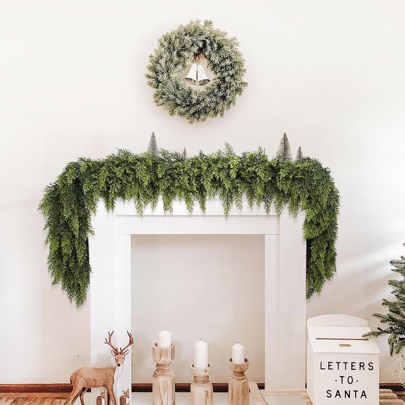 2025 Super Value Se6 FT Artificial Cedar Garlands –Realistic Touch Winter Greenery