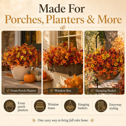Halloween Early Bird Sale | 49% OFF Fall Porch Faux Flower Bundles